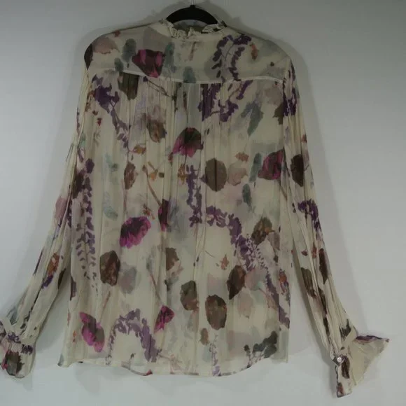 NEW REISS Rosa Romantic Floral Printed Blouse Size US 8 #337 - Picture 6 of 10